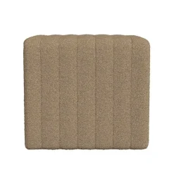 Kirklands Home Benches & Ottomans|Boucle Channeled Upholstered Ottoman Brown