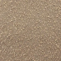 Kirklands Home Benches & Ottomans|Boucle Natural Wood Ottoman Brown