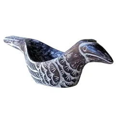 Online Carved Bird Wood Bowl Decorative Bowls & Jars