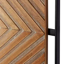 Kirklands Home Wall Plaques|Chevron Wood Wall Plaques, Set of 2 Brown