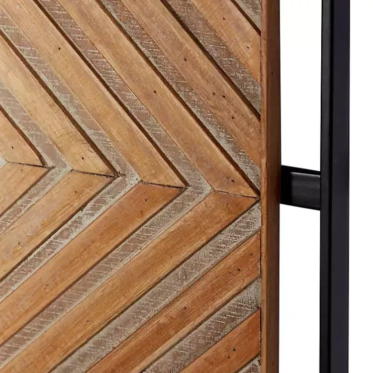 Kirklands Home Wall Plaques|Chevron Wood Wall Plaques, Set of 2 Brown