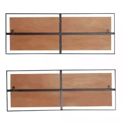 Kirklands Home Wall Plaques|Chevron Wood Wall Plaques, Set of 2 Brown