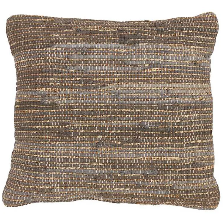 Sale Chindi Woven Jute Throw Pillow Pillows