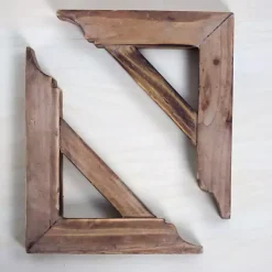 Kirklands Home Shelves|Brown Corbel Shelf Brackets, Set of 2