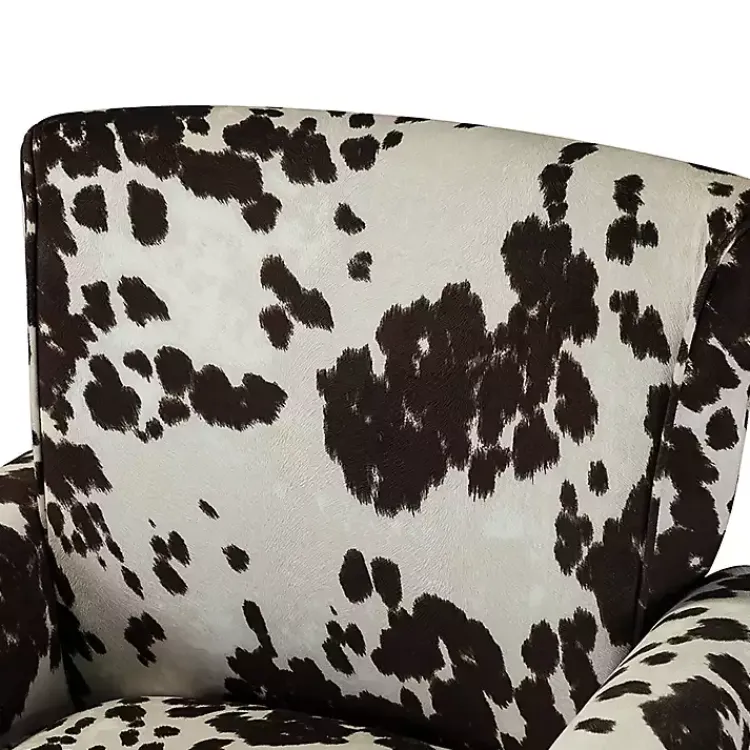 Kirklands Home Accent Chairs|Brown Cow Print Upholstered Accent Chair