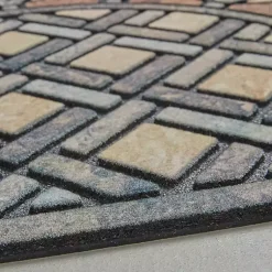 Kirklands Home Doormats|Deco Tile Slice Doormat Brown