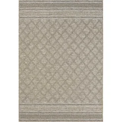 Kirklands Home Outdoor Rugs|Diamond Lattice Indoor/Outdoor Rug, 8x10 Brown