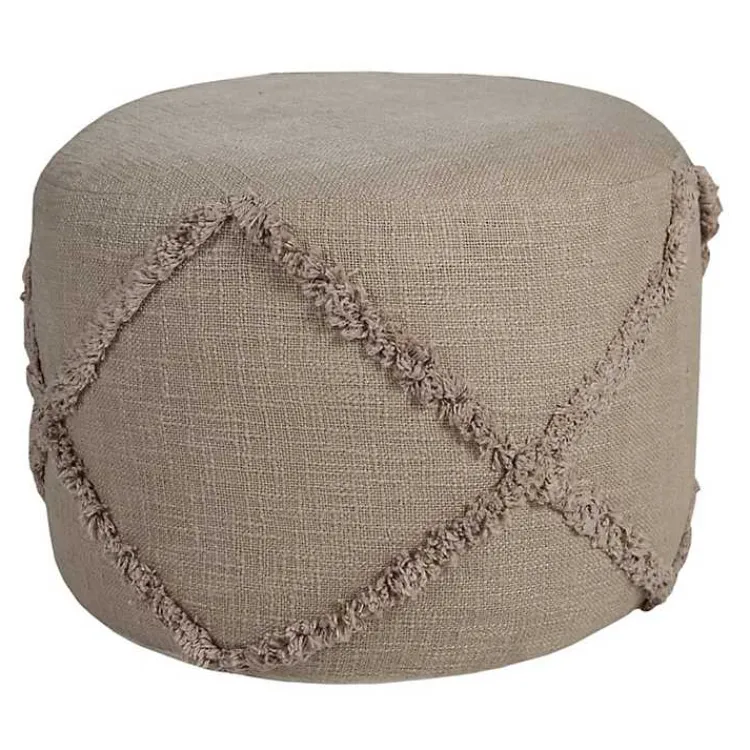 Clearance Diamond Tufted Pouf Poufs & Floor Cushions