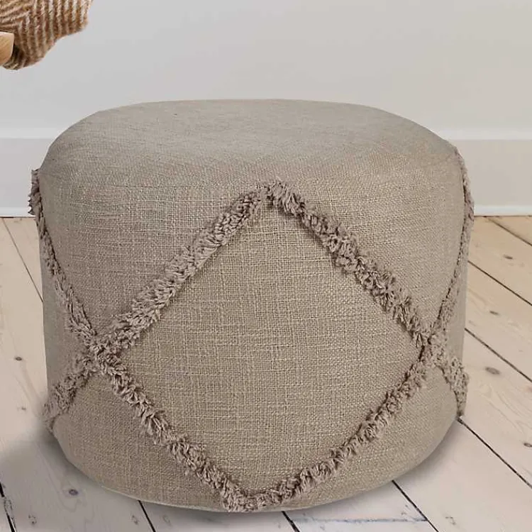 Clearance Diamond Tufted Pouf Poufs & Floor Cushions