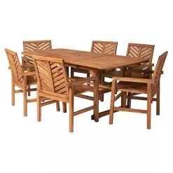 Kirklands Home Outdoor Dining|Extendable Table 7-pc. Outdoor Dining Set Brown