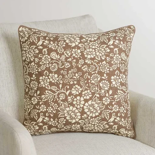 Sale Brown Fall Floral Pillow Pillows