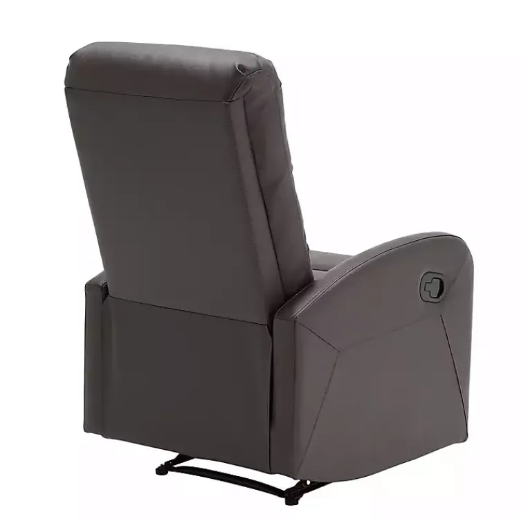 Kirklands Home Accent Chairs|Faux Leather Dormi Recliner Brown
