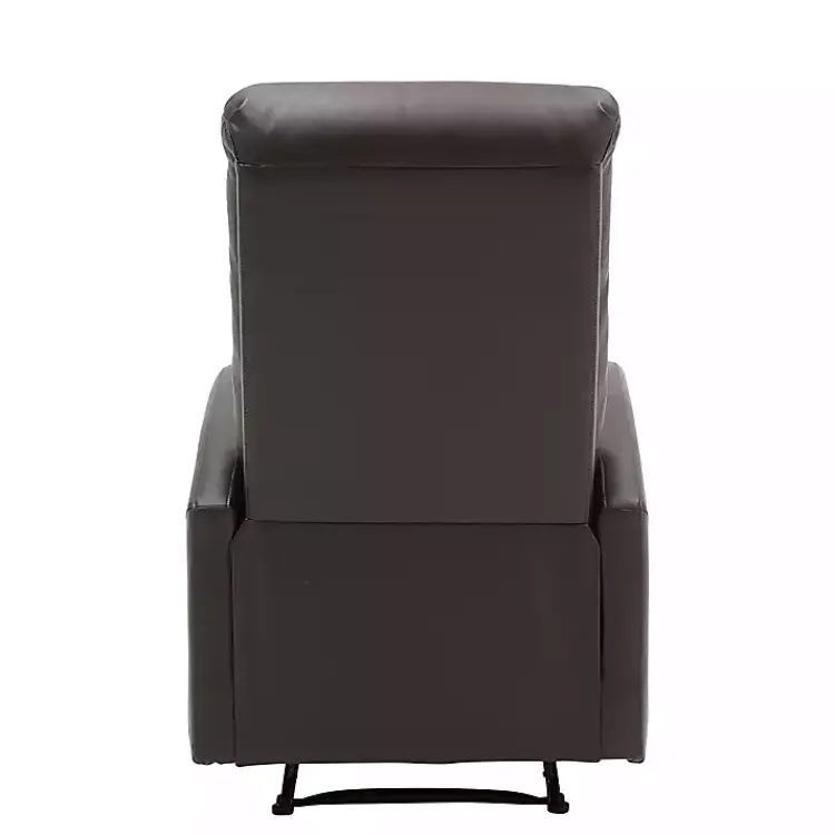 Kirklands Home Accent Chairs|Faux Leather Dormi Recliner Brown