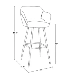 Kirklands Home Bar Stools & Counter Height Stools|Faux Leather Marge Bar Stools, Set of 2 Brown