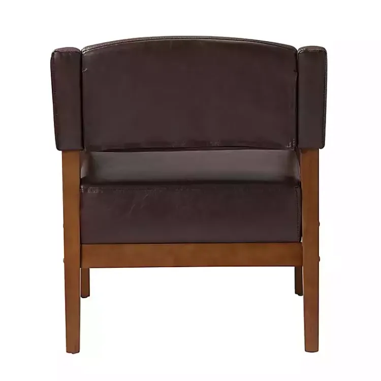 Kirklands Home Accent Chairs|Faux Leather Nicki Accent Chair Brown