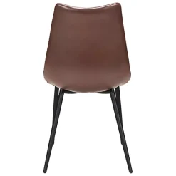 Kirklands Home Dining Chairs|Faux Leather Noreen Dining Chairs, Set of 2 Brown