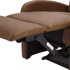 Kirklands Home Accent Chairs|Faux Leather Upholstered Slim Recliner Brown