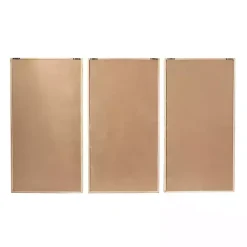 Kirklands Home Wall Plaques|Brown Geometric Wood Panel Wall Plaques, Set of 3