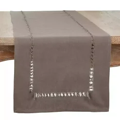 Kirklands Home Table Linens|Hemstitch Table Runner Brown