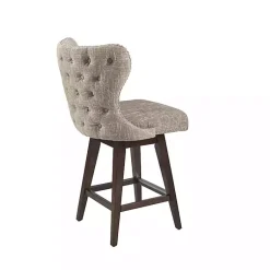 Kirklands Home Bar Stools & Counter Height Stools|Ivey High Wingback Swivel Counter Stool Brown