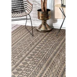 Kirklands Home Outdoor Rugs|Jamie Outdoor Area Rug, 5x7 Brown