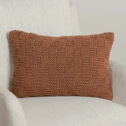 Hot Knit Checkerboard Lumbar Pillow Pillows