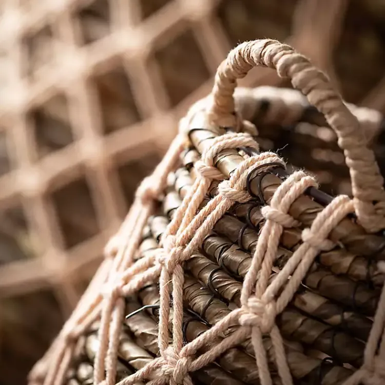 Online Macrame Overlay Baskets, Set of 2 Baskets & Boxes