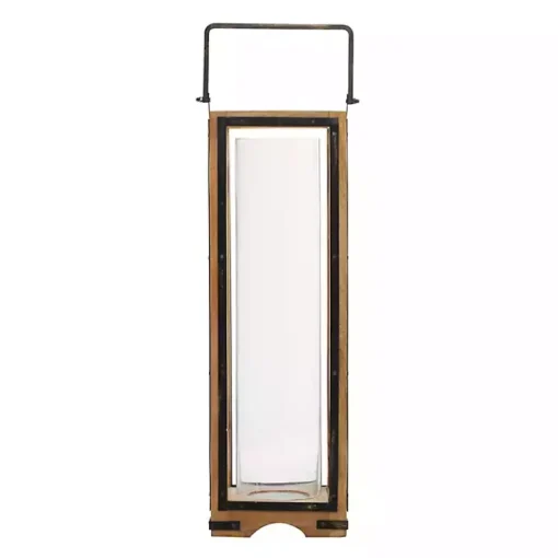 Sale Mango Wood Frame Lantern, 31 in. Lanterns