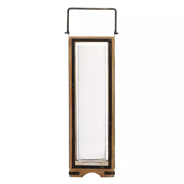 Sale Mango Wood Frame Lantern, 31 in. Lanterns