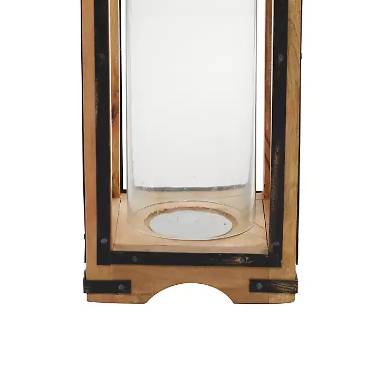 Sale Mango Wood Frame Lantern, 31 in. Lanterns