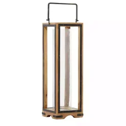 Sale Mango Wood Frame Lantern, 31 in. Lanterns