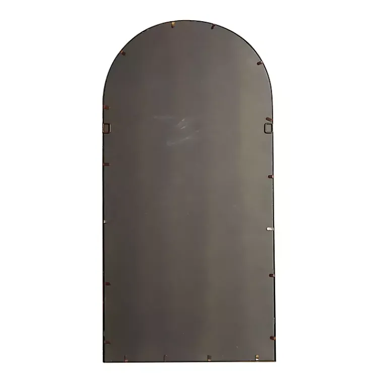 Kirklands Home Decorative Mirrors|Metal Arch Frame Windowpane Wall Mirror Brown