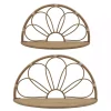 Kirklands Home Shelves|Brown Metal Arched Flower Wall Shelves, Set of 2