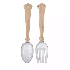 Kirklands Home Wall Plaques|Metal Utensils Wall Plaques, Set of 2 Brown