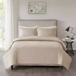 Kirklands Home Bedspreads & Coverlets|Nash 3-pc. Reversible Queen Coverlet Set Brown