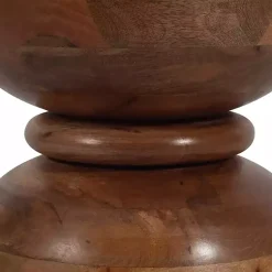 Kirklands Home Accent & End Tables|Polished Wood Hourglass Accent Table Brown