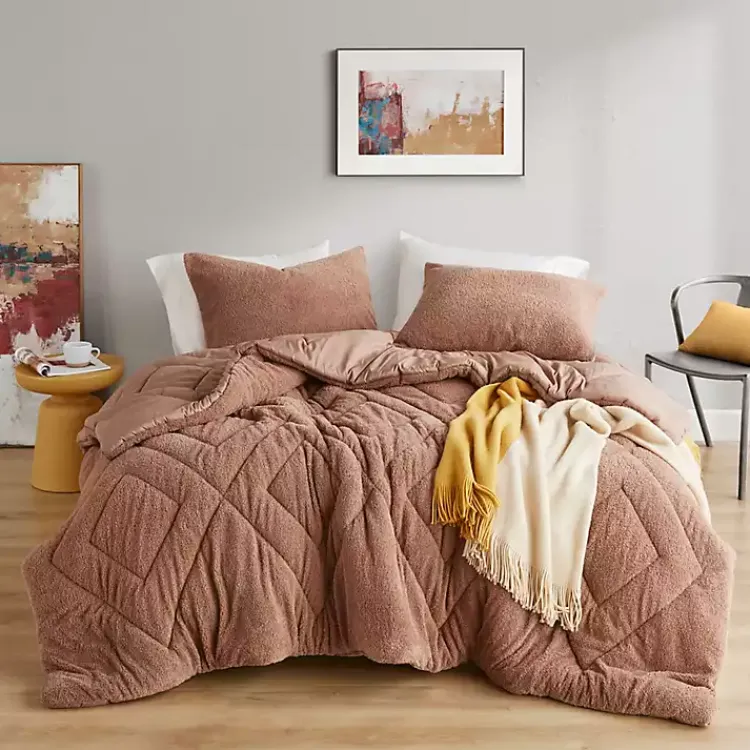 Kirklands Home Comforters|Quilted Teddy 3-pc. Full/Queen Comforter Set Brown