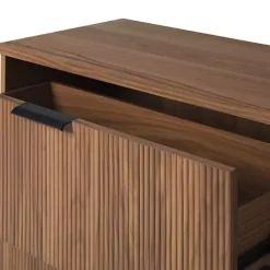 Kirklands Home Dressers & Chests|Reeded 3-Drawer Dresser Brown