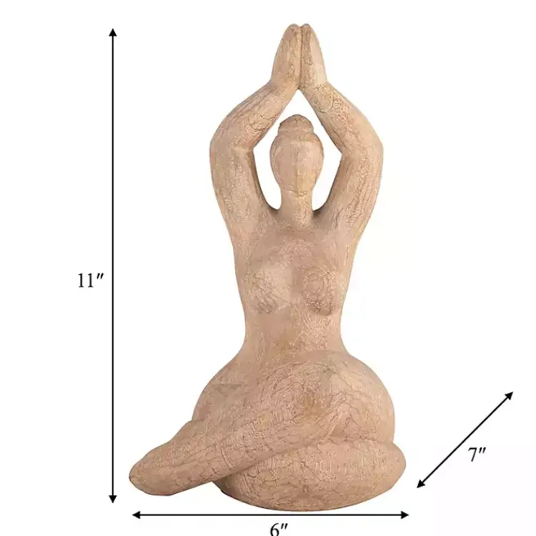 Hot Resin Namaste Female Yoga Figurine Statues & Figurines
