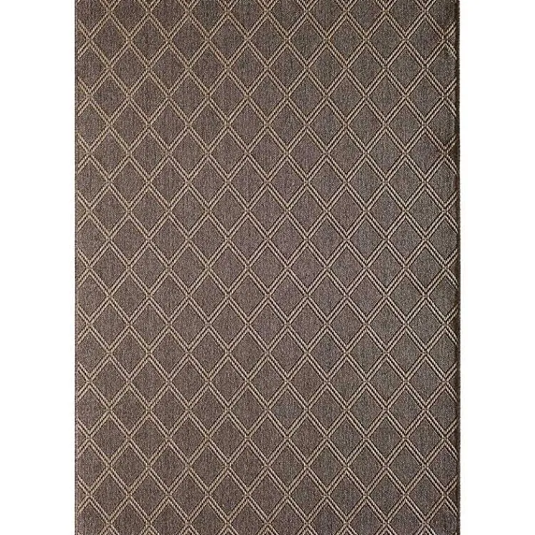 Kirklands Home Outdoor Rugs|Santorini Trellis Outdoor Area Rug, 6x9 Brown