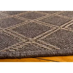 Kirklands Home Outdoor Rugs|Santorini Trellis Outdoor Area Rug, 7x9 Brown