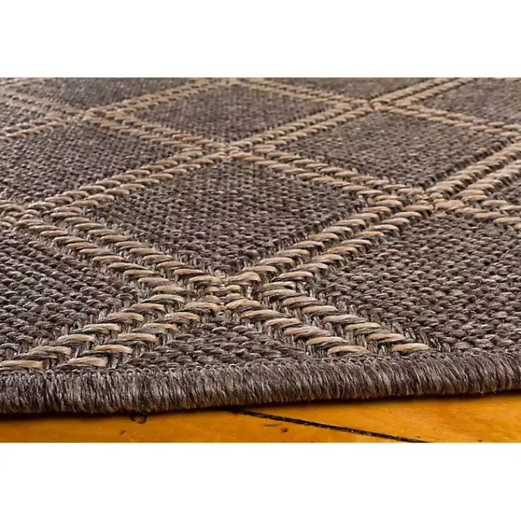 Kirklands Home Outdoor Rugs|Santorini Trellis Outdoor Area Rug, 7x9 Brown