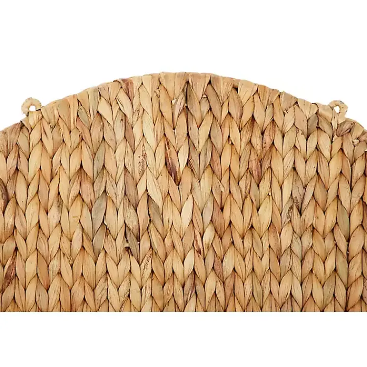 Kirklands Home Shelves|Brown Sea Grass Woven Round Wall Shelf