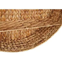 Kirklands Home Shelves|Brown Sea Grass Woven Round Wall Shelf