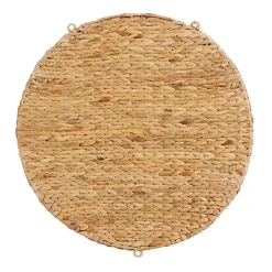 Kirklands Home Shelves|Brown Sea Grass Woven Round Wall Shelf
