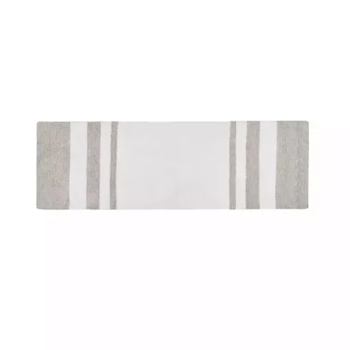 Kirklands Home Bathroom Rugs|Brown Stripe Reversible Bath Runner