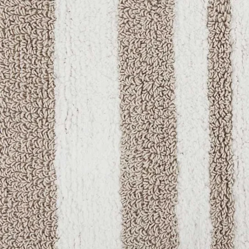 Kirklands Home Bathroom Rugs|Brown Stripe Reversible Bath Runner