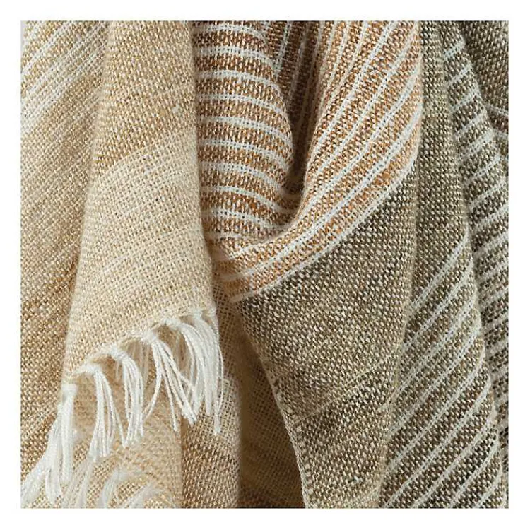 Outlet Stripe Woven Throw Blankets & Throws