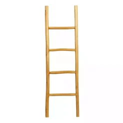 Sale Teak Wood Leaning Ladder Decorative Accents