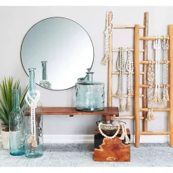 Sale Teak Wood Leaning Ladder Decorative Accents